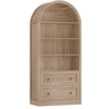 Arched Bookcase with Drawers Arch Display Cabinet Tall Bookshelf 79.5x36x177cm