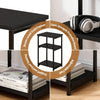 Sofa Side Table 3-Tier End Table Bedside Table with Metal Frame Nightstand