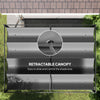 4 x 3m Metal Pergola Gazebo Patio Sun Shelter Retractable Canopy Grey