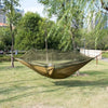Double Camping Hammock with Mosquito Net 300×200cm Outdoor Nylon Anti-Rollover