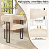 Ergonomic Dining Chairs Set of 2/4/6 with Curved Backrest, Lamb Fleece Fabric