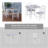 Solid Wooden Dining Table and 2 4 Chairs Set Home Kitchen Furniture