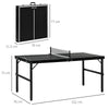 5ft Mini Table Tennis Table, Folding Ping Pong Table with Net