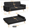 Sofa Bed, Multipurpose Fabric Sofa Bed, 3-Seater Fabric Upholstered Sofa Bed