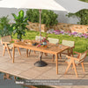 8-Person Outdoor Acacia Wood Dining Table 80" Rectangular Patio Table