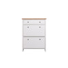 Shoe Rack Storage Cabinet Wooden Stand Cupboard Unit 3 Drawer Organiser White