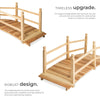 Garden Pond Water Bridge Wooden Stream Outdoor Feature Low Rail 140cm new
