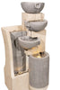 Garden LED Cascading 4 Bowl Water Feature Outdoor Freestanding 75cm