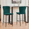 Set of 2/4/6 Bar Stools Velvet Breakfast Bar Chairs Kitchen Office Restaurant