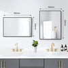 Bathroom Mirror Industrial Metal Frame Wall Mounted Bedroom Vanity Mirrors