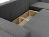 Corner Sofa Bed Universal Corner Side PIANO L CORDUROY Storage Springs Cushions