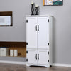 Accent Floor Storage Cabinet Kitchen Cupboard with 2 Large Doors