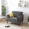 Modern Chenille Wingback Armchair Upholstered Accent Chair Single Sofa Wood Legs