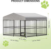 Large Outdoor Dog Kennel 10X10X6FT Cage for Playpen w/ UV Water Resistant Roof