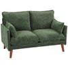 2 Seater Sofa, Modern Loveseat with Spring Cushions, Wide Seat, Green