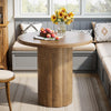 Round Dining Table for 2-4 Person, 80cm Farmhouse Kitchen Table for Dining Room