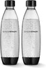 SodaStream 1 Litre Slim Reusable Dishwasher Safe Water Bottles Pack of 2 for Spi