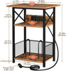 Record Player Stand 3 Tier Side Table Vinyl Record Storage up to 100 Albums End
