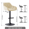 Set of 2/4 Bar Stools Velvet w/Armrest 8cm Thick Seat Swivel Bar Chair Breakfast