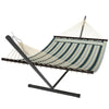 Outdoor Hammock with Stand Detachable Pillow for Garden, Patio, Green
