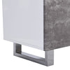 Sydney Large High Gloss Sideboard In White And Concrete Effect