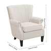 Wing Chair High Back Velvet Fabric Tub Armchair Fireside Living Room