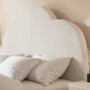 Cream Boucle Double Ottoman Bed with Legs and Scalloped Headboard - Roma RMA005D