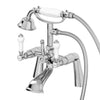 Traditional Bathroom Bath Shower Head Mixer Tap Lever Handle Polished Chrome