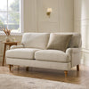 Dusk Hampshire Beige Textured Weave & Oak 2 Seater Sofa RRP £899