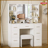 Dressing Table With Drawers Mirror Stool Set Makeup Desk Vanity Table Bedroom