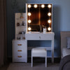 Dressing Table With Drawers LED Mirror Set Makeup Desk Vanity Table Bedroom UK