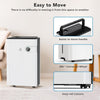 24L/Day Electric Dehumidifier Portable Quiet Air DeHumidifier for Home UK STOCK