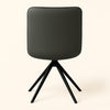 2 x Swivel Dining Chairs Matt PU Leather Padded Seat Dining Room Chair Modern