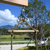 Garden Wooden Outdoor Playset Swing Set with Slide, Climbing Ladder, Telescope