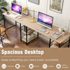 L-Shaped Corner Computer Desk Study Writing Desk Workstation with Storage Shelf