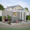 Garden Shed With Window Doors Outdoor Steel Apex Roof Tool Foundation