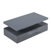 Quinton Glass Top High Gloss Coffee Table In Grey With LED