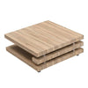 Borneo Wooden Coffee Table Square In Sanremo Oak