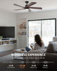 VONLUCE 52" Modern Ceiling Fan w Light & Remote 6 Speeds Reversible Motor 132cm