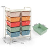 10-Drawer Rolling Utility Cart Kitchen Organizer Storage Trolley w/ Wheel