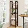 5 Tier Corner Shelves Rustic Bookshelf Storage Display Shelf Units Freesta
