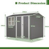Garden Shed With Window Doors Outdoor Steel Apex Roof Tool Foundation