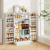 41” Tall Pantry Cabinet Kitchen Storage Cabinet with Doors-White