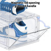 6PCS Stackable Foldable Boxes Trainers Organiser Clear Plastic Shoe Storage Box
