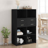 Highboard Black 80x42.5x124 Engineered Wood R9L4