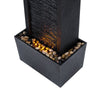 Garden Water Feature Outdoor Solar Powered LED Fountain Waterfall Teamson