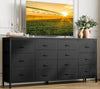 Chest of Drawer Dresser TV Stand for 75" TV 14 Drawer w/ Power Outlet Bedroom