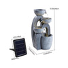 Garden Solar Water Feature LED Light Fountain Outdoor Indoor Resin Ornament Pump