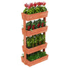 Large Wooden Raised Bed Vegetable Flower Garden Planter Box with Drainage System