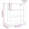 Wall Cabinet Sonoma Oak 80x33x80 Engineered Wood J6A3